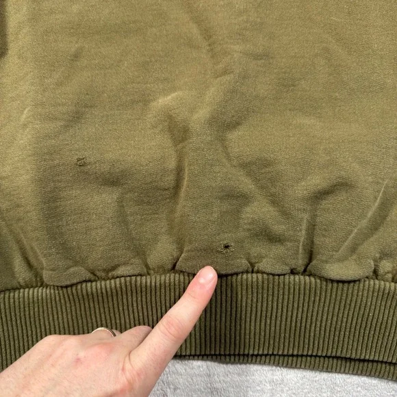 Michigan State Spartans MSU Sweatshirt Mens Large Olive Green Vintage Crewneck - Picture 4 of 9